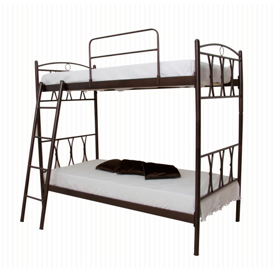 Διόροφα κρεββατια Κουκέτες μεταλλικες σχέδιο χιαστή