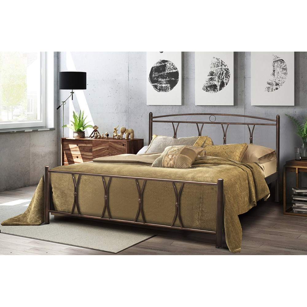 Μεταλλικά Διπλά Κρεβάτια σχέδιο χιαστή