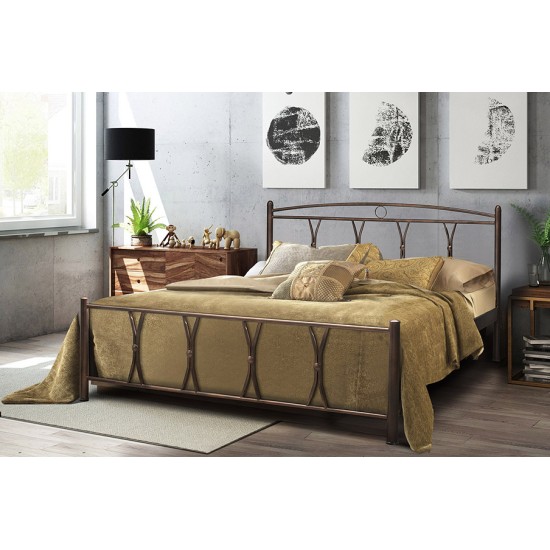 Μεταλλικά Διπλά Κρεβάτια σχέδιο χιαστή