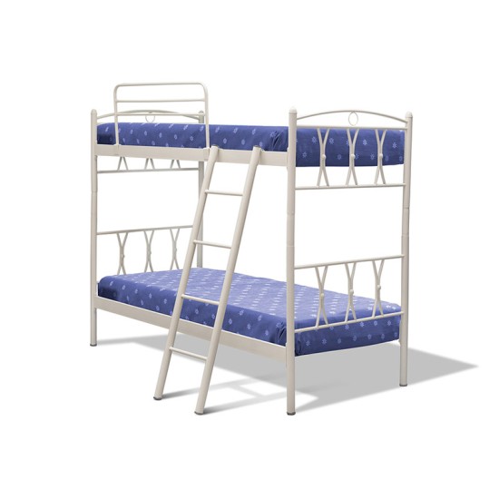 Διόροφα κρεββατια Κουκέτες μεταλλικες σχέδιο χιαστή