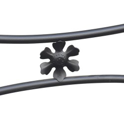 Μεταλλικό Διπλό Κρεβάτι σχέδιο λουλούδι